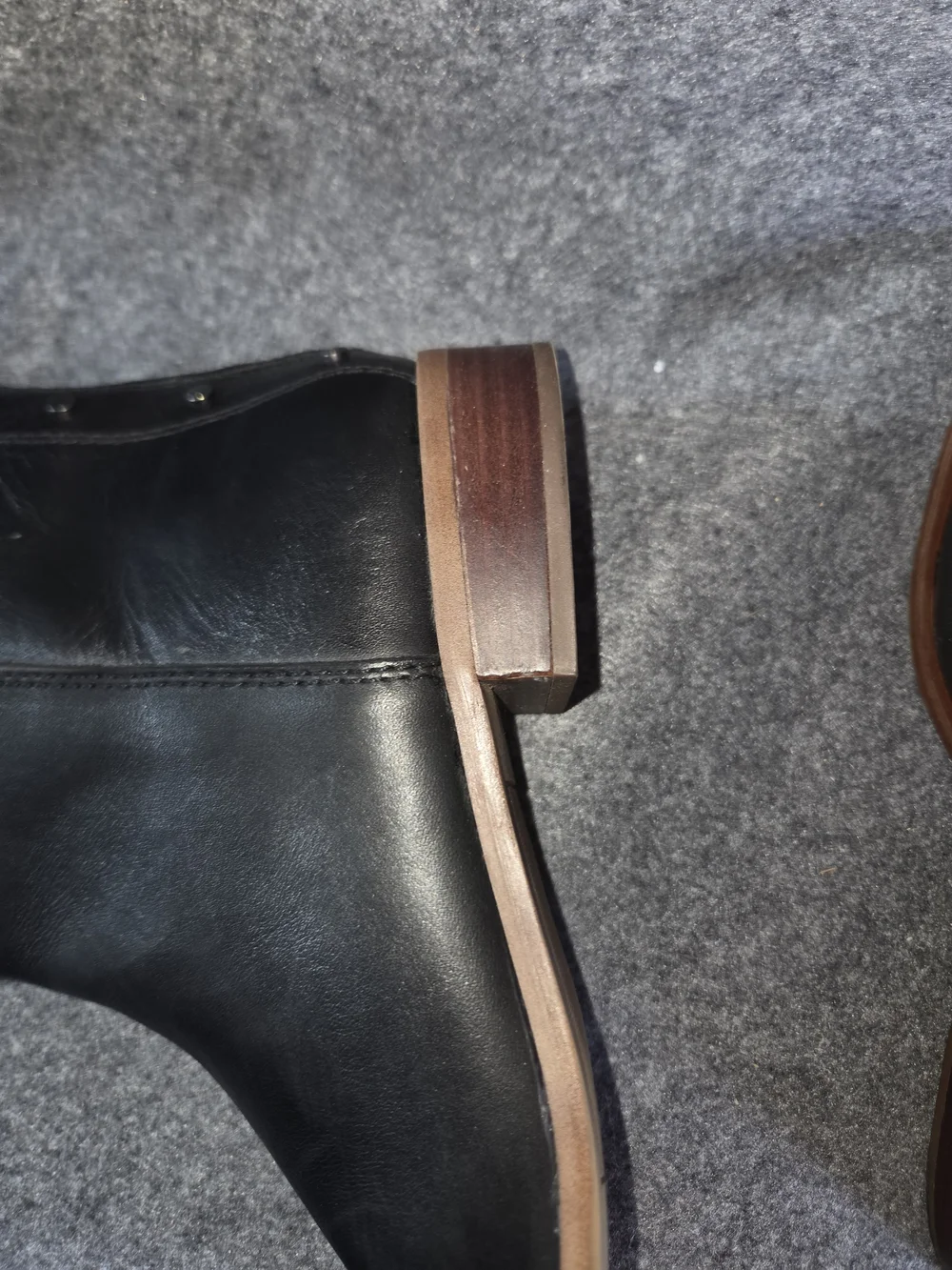 Franco Sarto Black Over-the-Knee Leather Boots with Rear Zip and Studs Size 11